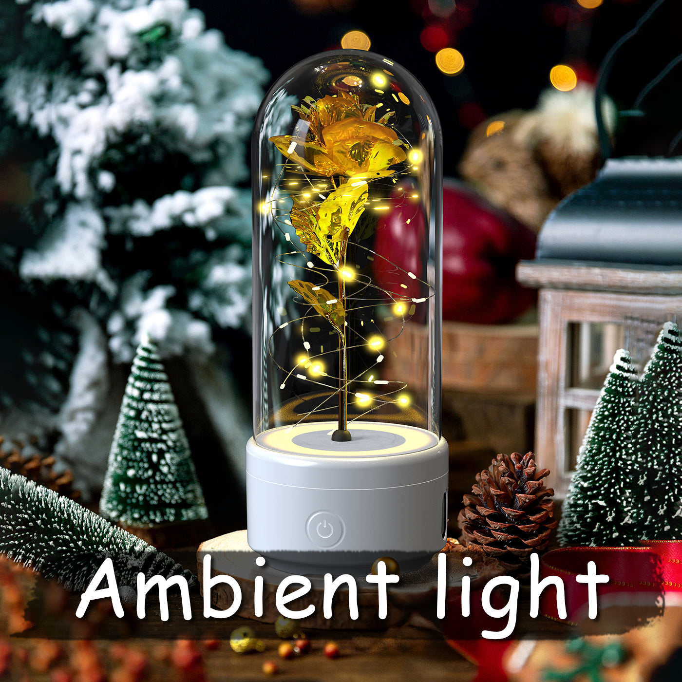 Duetto Floral: Rosa Luminosa con Altavoz Bluetooth